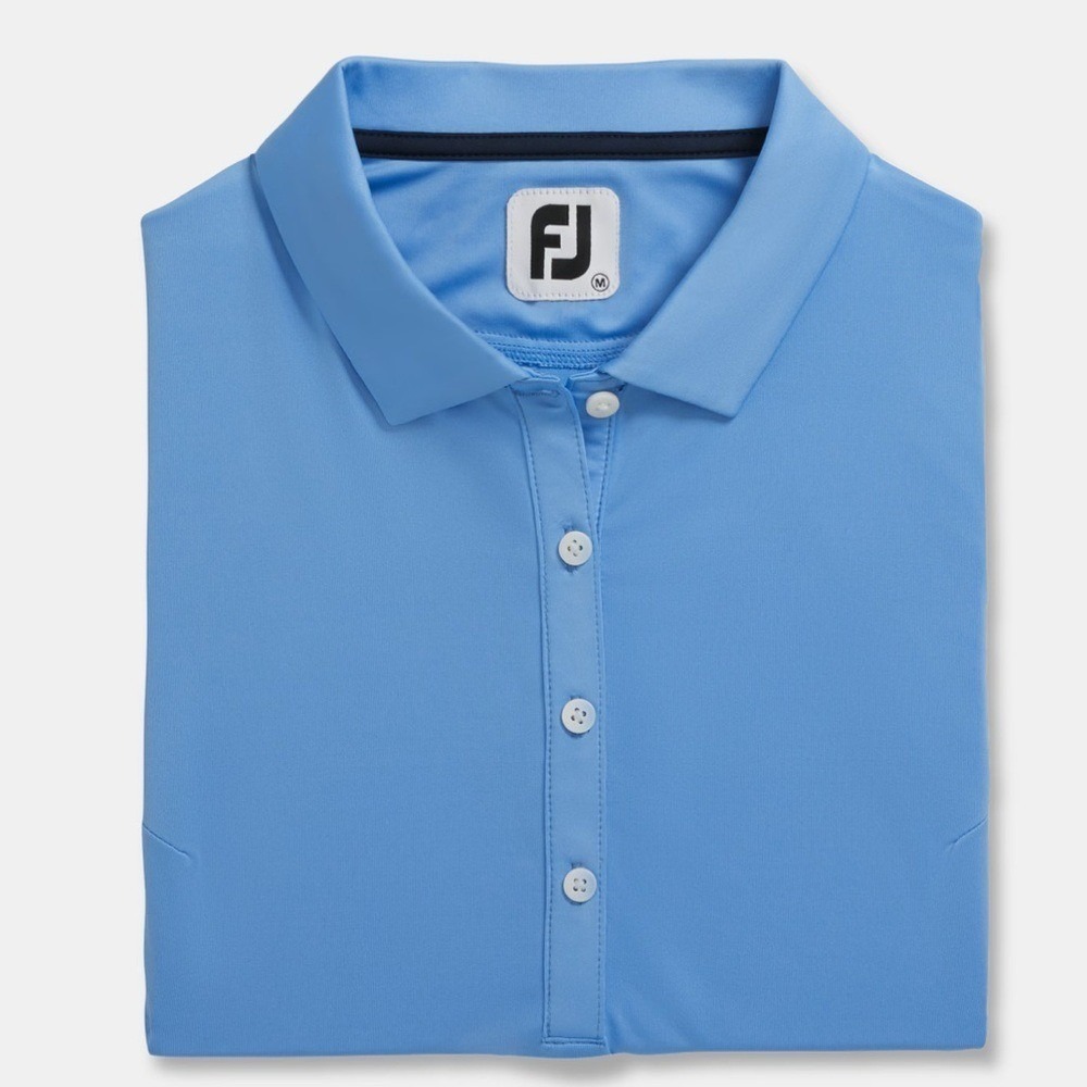 FootJoy Womens Sleeveless Golf Polo Shirt Light Blue 27940 Large NWT